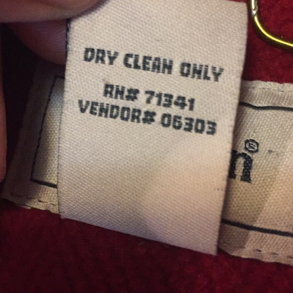 LL BEAN RED 3/4 LENGTH COAT WORN - Picture 7 of 7
